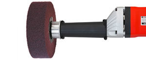 straight grinder with non-woven fabric