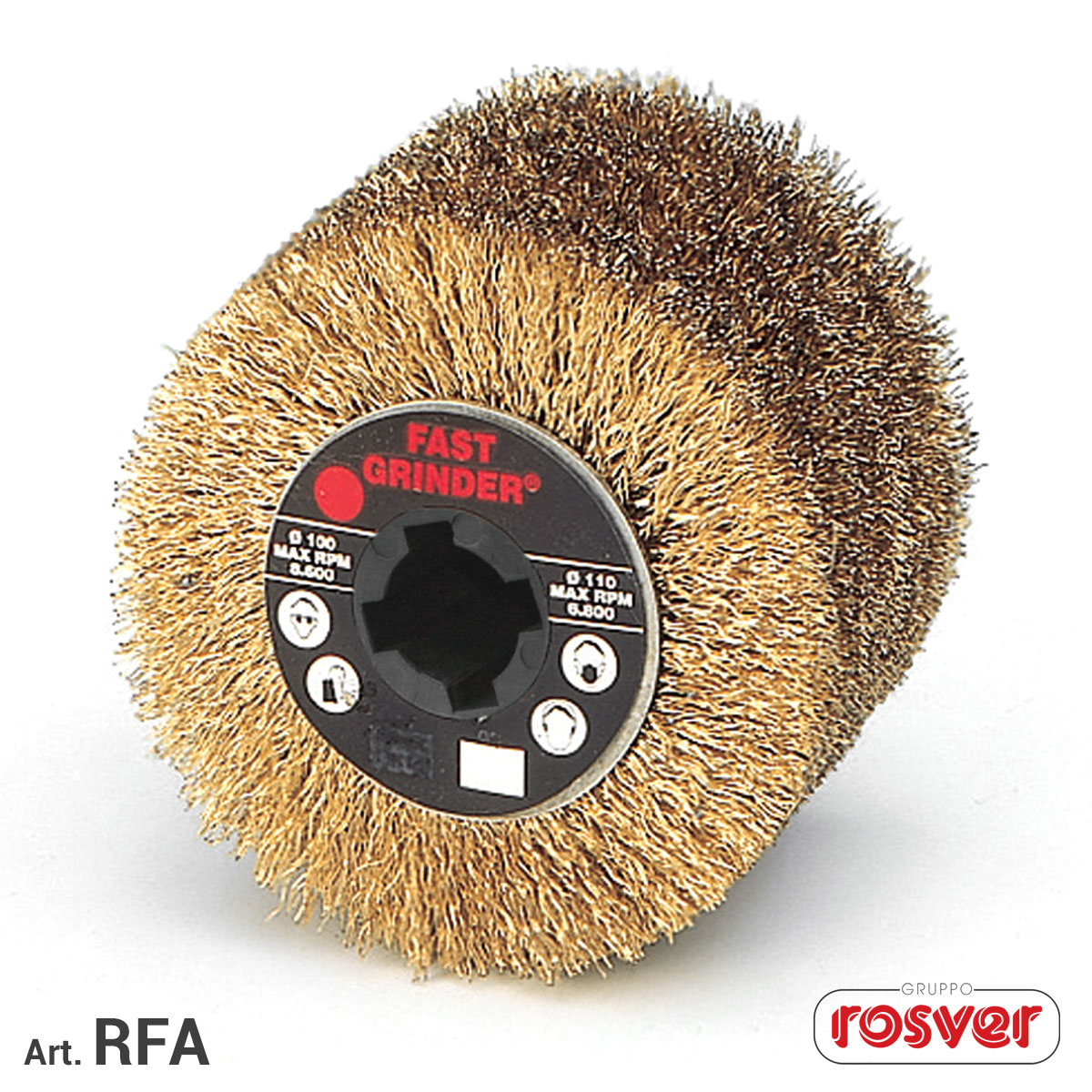 Brass-plated steel wire wheels - Rosver Abrasives